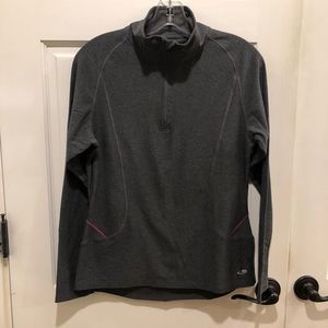 Champion (size medium) gray quarter zip pullover.